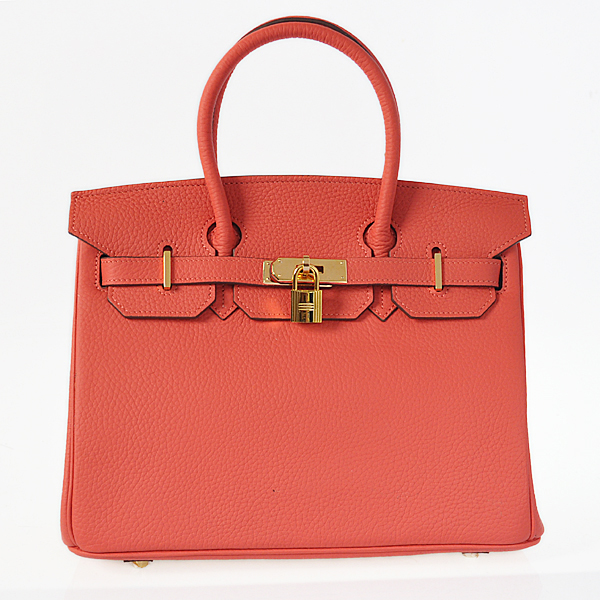 H30LSWRG Hermes Birkin 30cm pelle clemence in Watermelon Red w